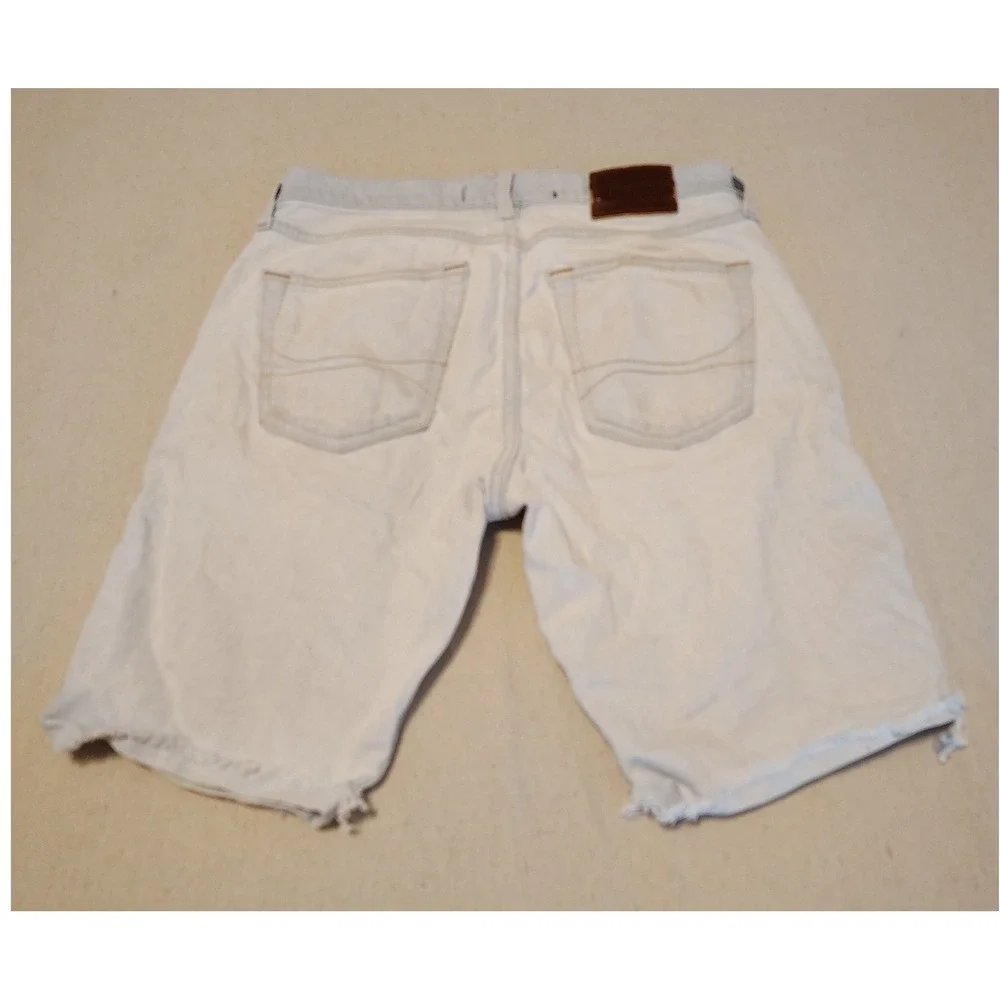 Hollister Epic Flex Skinny Denim Shorts Light Wash Distressed Mens 29 9 Inseam